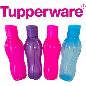 Tupperware Water Bottles Set Of 4 Ecco 500 ML Pink Purple Blue